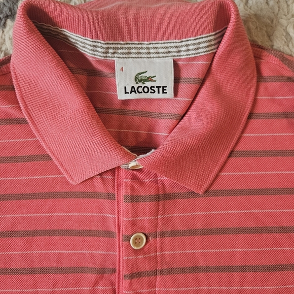 Lacoste Stripped Polo Mens Small - Picture 3 of 4